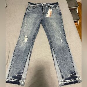 First Row Blue Denim Jeans